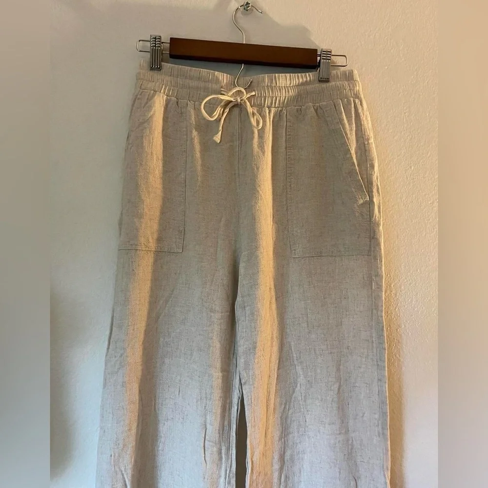 Linen blend drawstring pants, size S - Picture 4 of 8